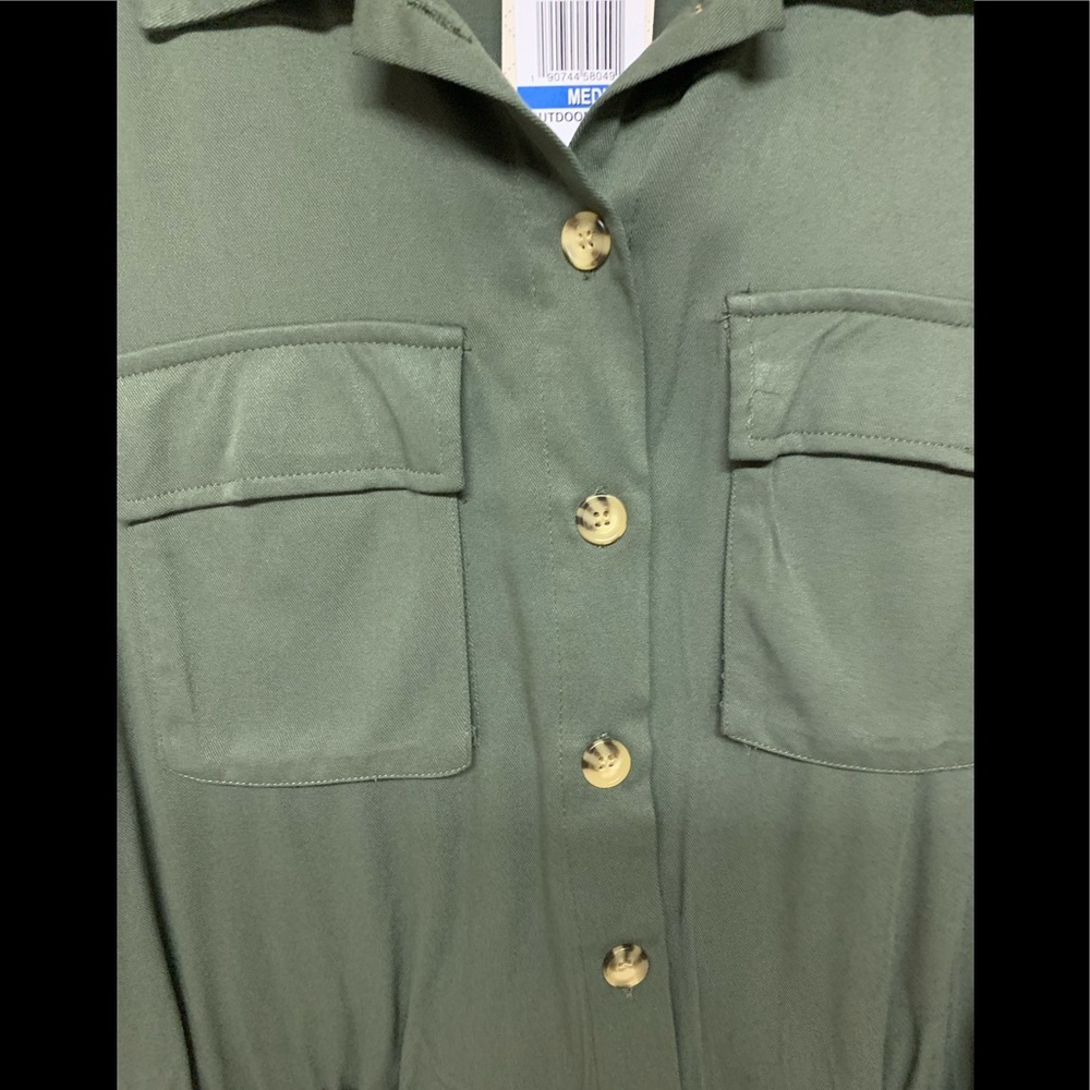 Common Stitch Button Top/outerwear. Olive green - Picture 4 of 7